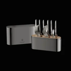 Christofle Black Stainless Steel Case - 24-piece stainless steel (sold empty)