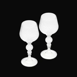 Christofle Blown Glass White Wine Glass Set