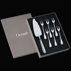 Christofle Cake Set with Server and 6 Dessert Forks