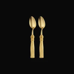 Christofle Gilded Silver-Plated Coffee Spoon Set