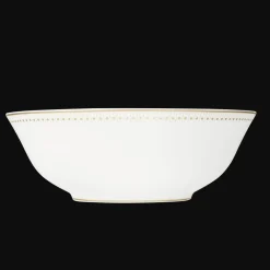Christofle Gold Finish Porcelain Salad Serving Bowl