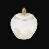 Christofle Gold Finish Porcelain Sugar Bowl