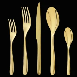 Christofle Gold Stainless Steel 5-Piece Place Setting