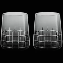 Christofle Grey Crystal Water Glasses - Set of Two
