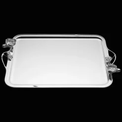 Christofle Large Silver-Plated Rectangular Tray 20 7/8 x 16.5 in