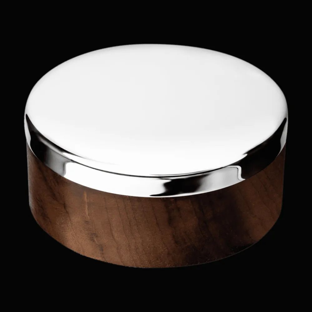 Christofle Large Wood Silver-Plated Box - 5 in