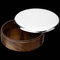 Christofle Large Wood Silver-Plated Box - 5 in