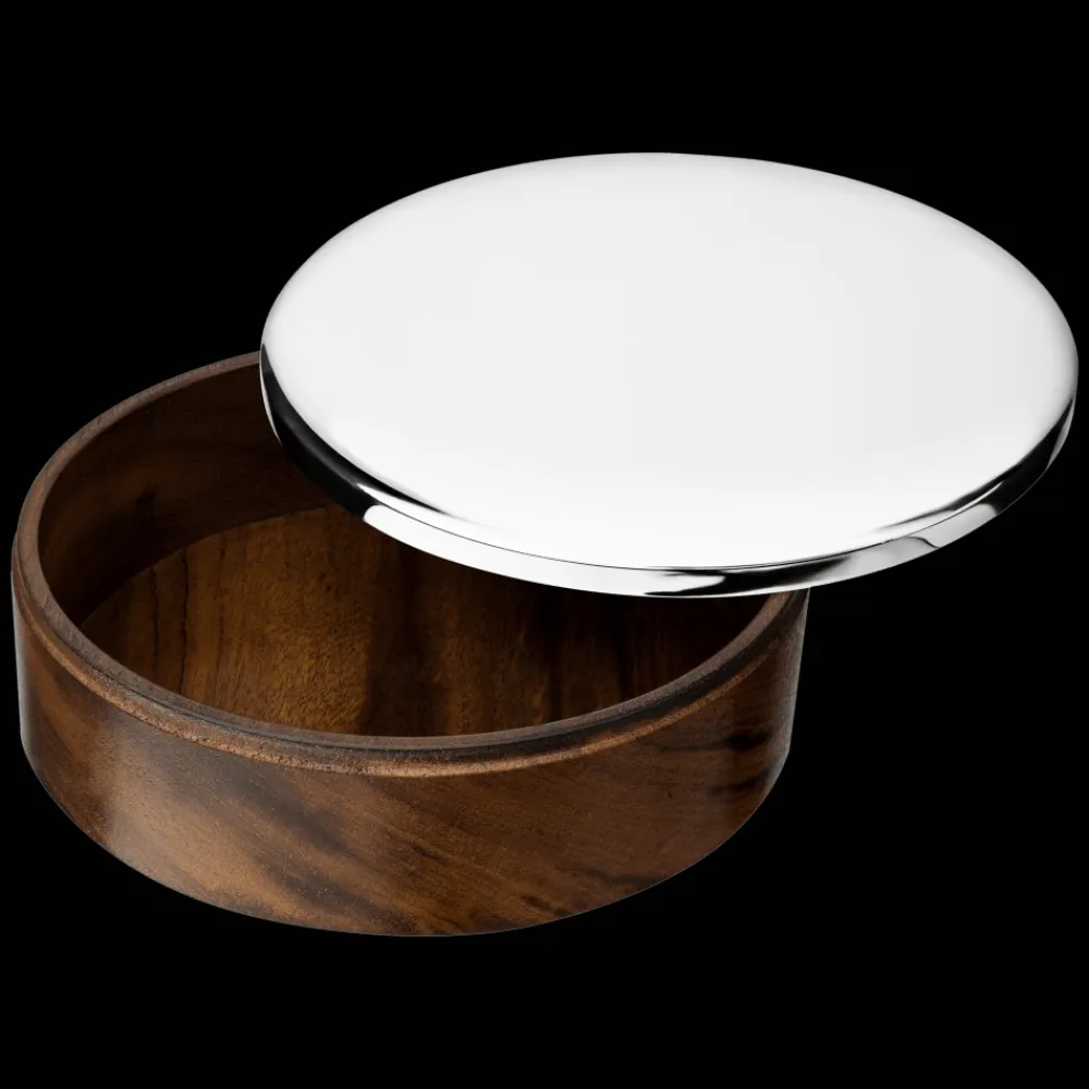 Christofle Large Wood Silver-Plated Box - 5 in
