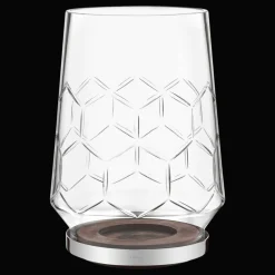 Christofle Madison 6 Glass, Wood And Silver-Plated Hurricane
