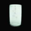 Christofle Medium Green Glass Vase With Silver-Plated Ornament