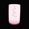 Christofle Medium Pink Glass Vase With Silver-Plated Ornament