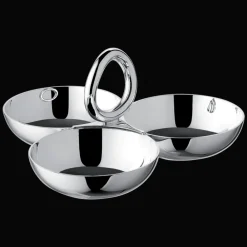 Christofle Medium Silver-Plated 3-Bowl Snack Dish