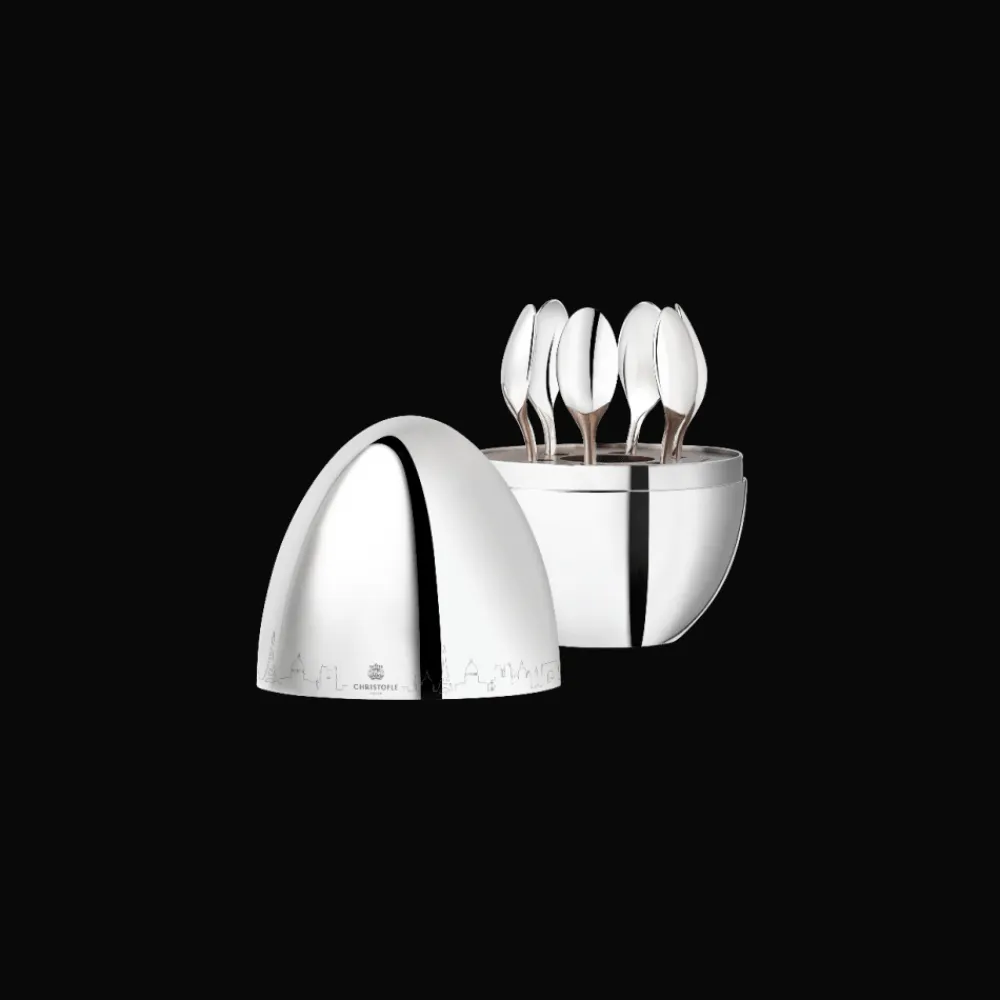 Christofle PARIS - Silver-Plated 6-Piece Espresso Spoon Set