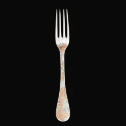 Christofle Partially Gilded Rose Gold Dinner Fork