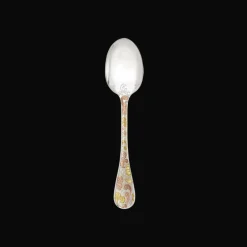 Christofle Partially Gilded Rose & Yellow Gold Dessert Spoons
