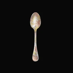 Christofle Partially Gilded Rose & Yellow Gold Dessert Spoons