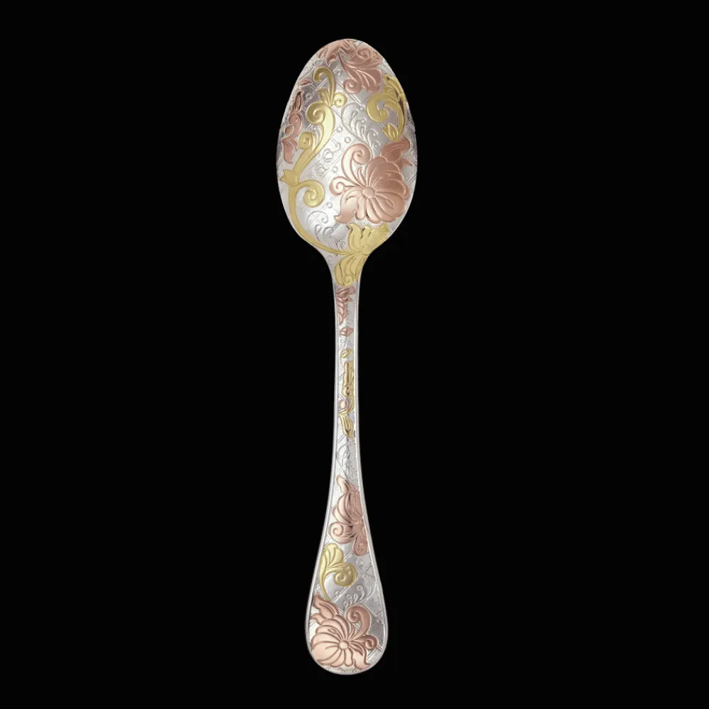 Christofle Partially Gilded Rose & Yellow Gold Table Spoon