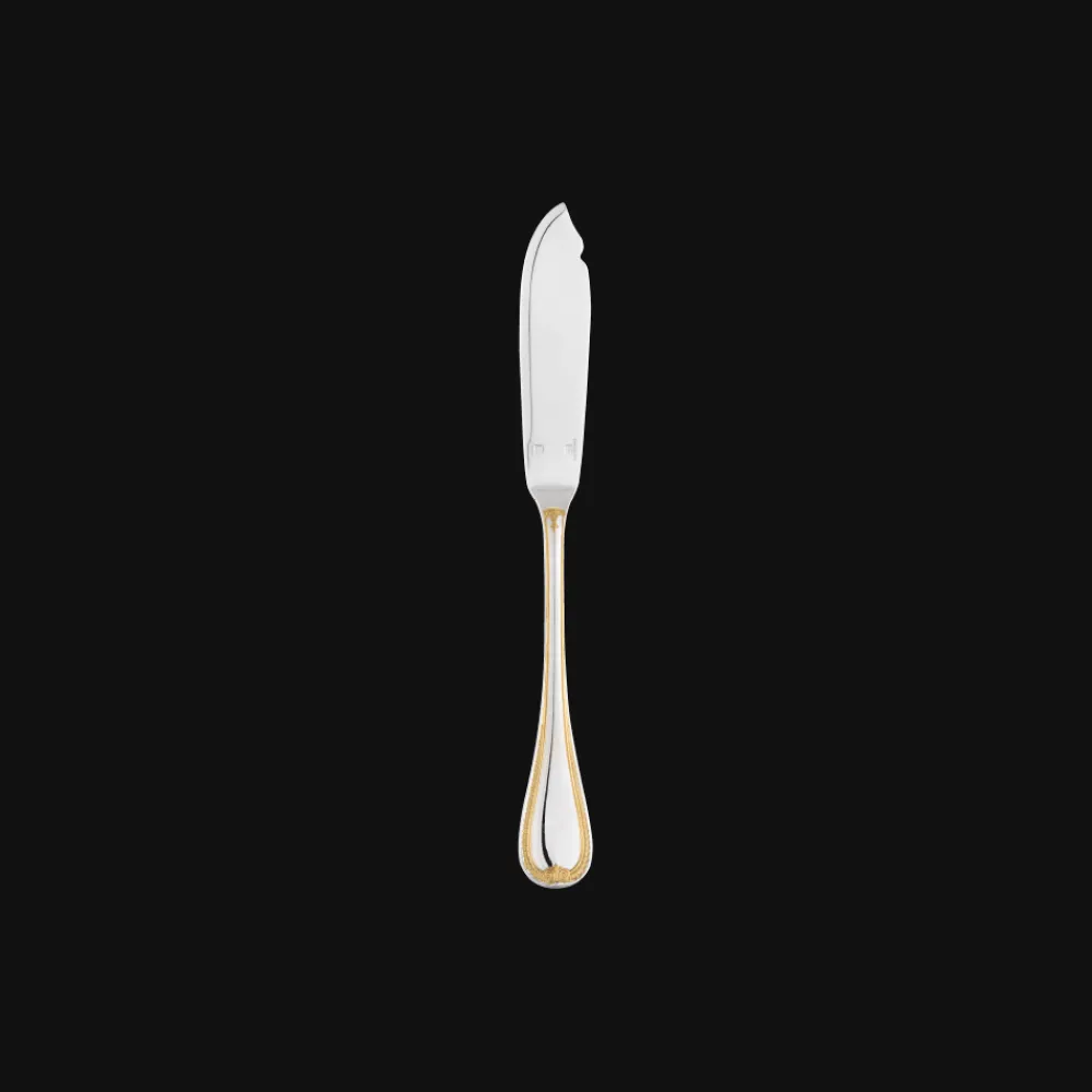 Christofle Partially Gilded Silver-plated Fish knife