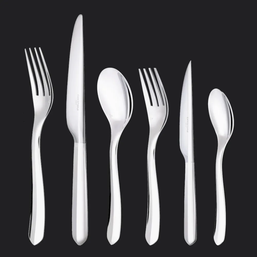 Christofle 36-piece Silver-Plated Flatware Set for 6 People with Large Storage Box