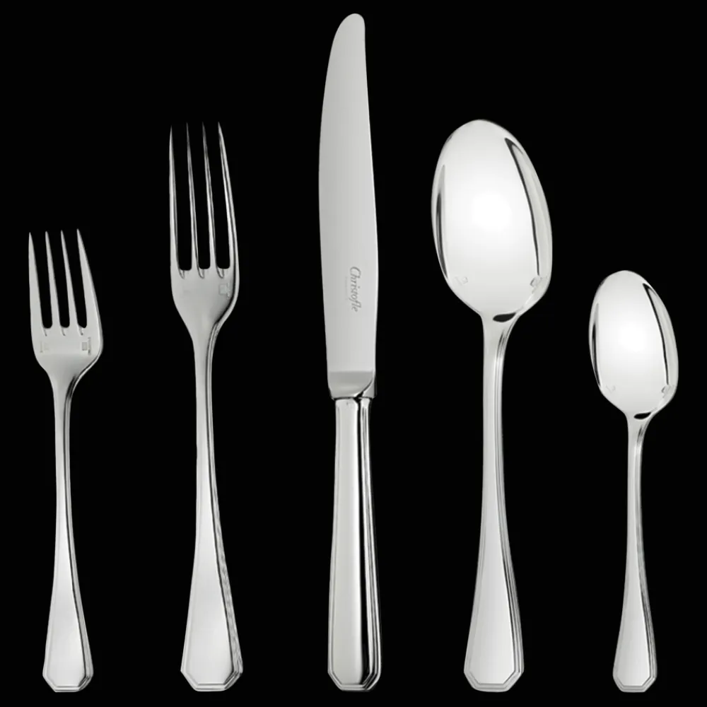 Christofle 24-Piece Silver-Plated Flatware Set with Chest