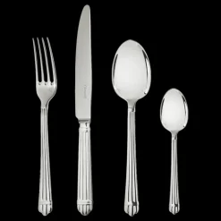 Christofle 24-Piece Silver-Plated Flatware Set with Storage Box