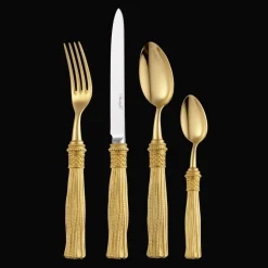 Christofle 4-piece Silver-plated Gilded Individual place settings