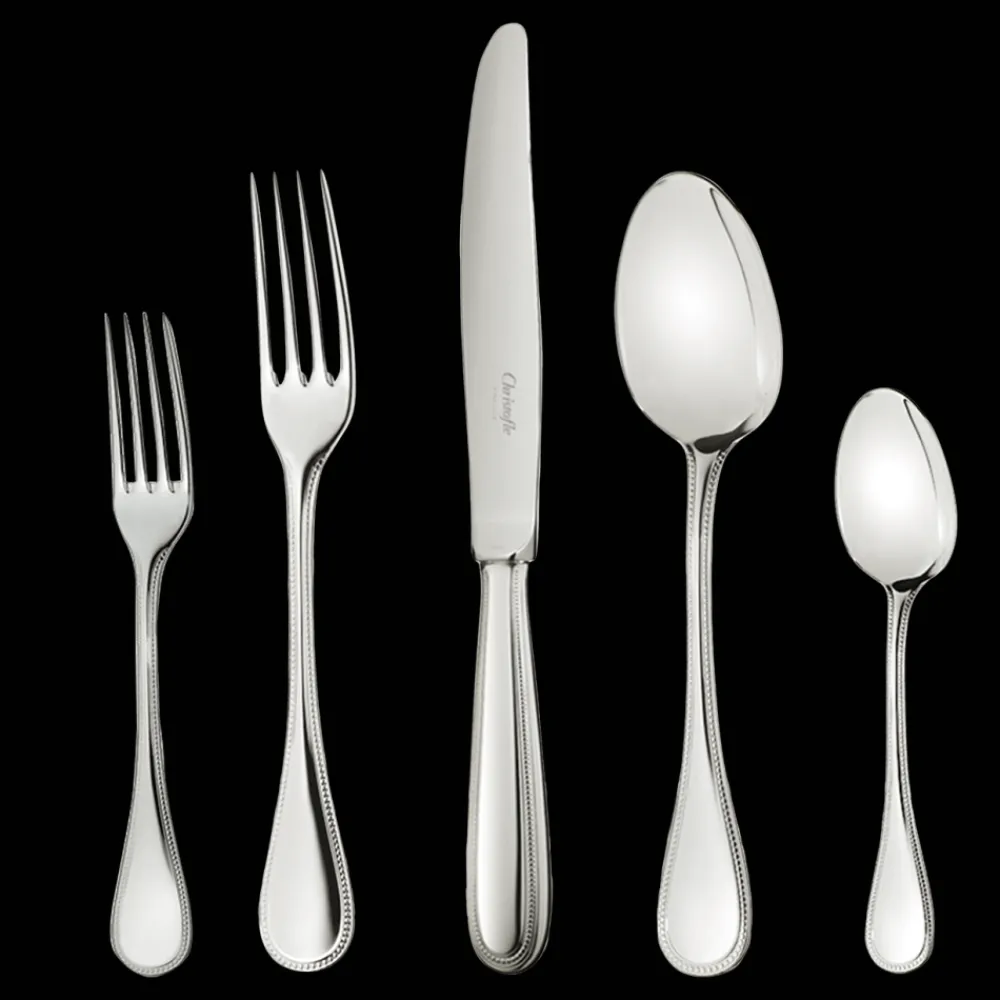 Christofle 36-Piece Stainless Steel Flatware Set with Storage Box