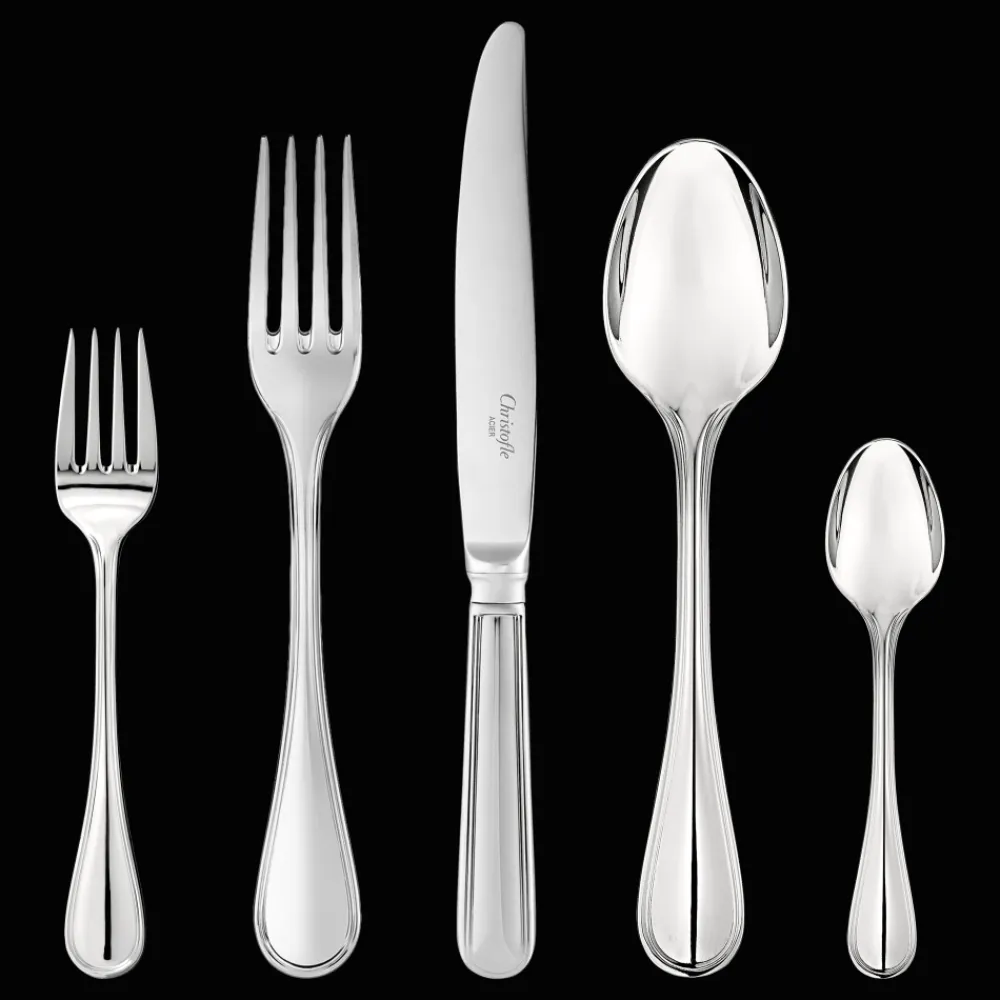 Christofle 36-Piece Stainless Steel Flatware Set with Storage Box