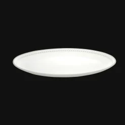 Christofle Platinum Finish Porcelain Oval Platter