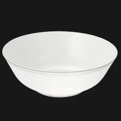 Christofle Platinum Finish Porcelain Salad Serving Bowl