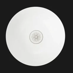 Christofle Platinum Finish Porcelain Salad Serving Bowl