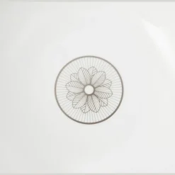 Christofle Platinum Finish Porcelain Salad Serving Bowl