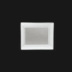 Christofle Platinum Porcelain Trinket Tray Gift Box
