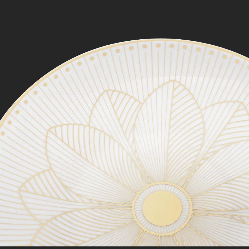 Christofle Porcelain Bread Plate Gold Finish