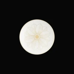Christofle Porcelain Bread Plate Gold Finish