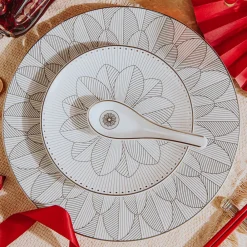 Christofle Porcelain Chinese Spoon Platinum Finish