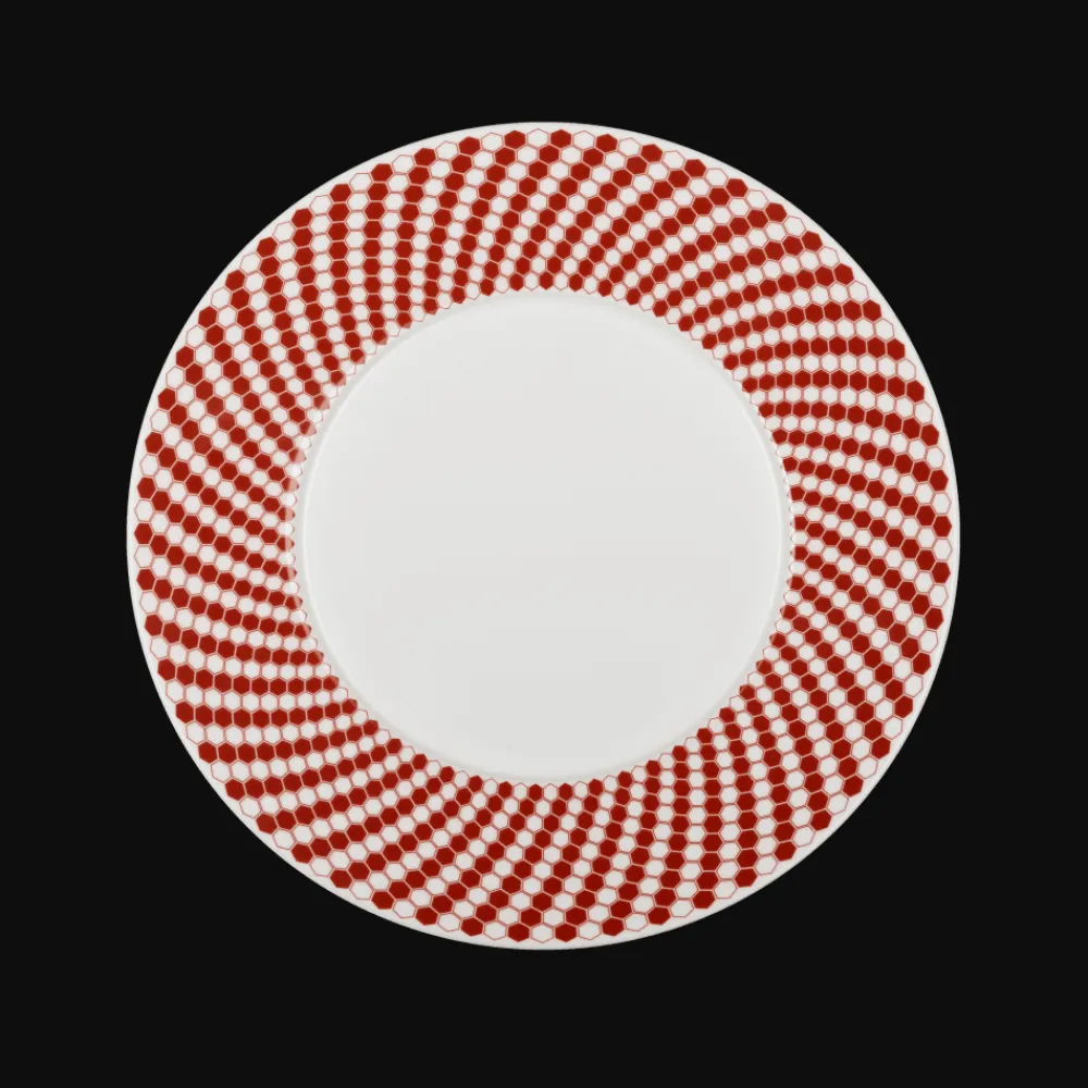 Christofle Porcelain Dessert plate - Red