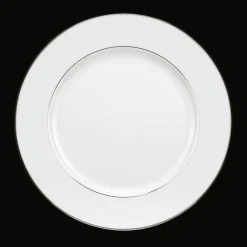Christofle Porcelain Dessert Plate with Leafing