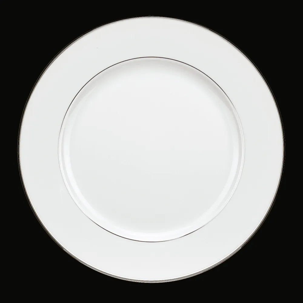 Christofle Porcelain Dessert Plate with Leafing