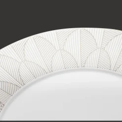 Christofle Porcelain Dinner plate Platinum Finish