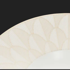 Christofle Porcelain Large Rim Plate Gold Finish