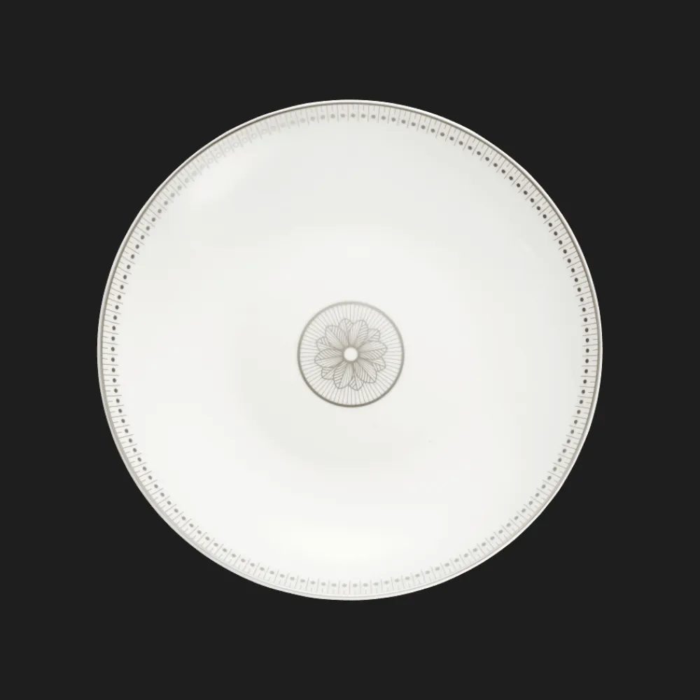 Christofle Porcelain Open Vegetable Dish Platinum Finish