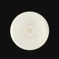 Christofle Porcelain Pie Dish Gold Finish