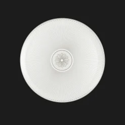 Christofle Porcelain Pie Dish Platinum Finish