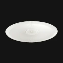 Christofle Porcelain Pie Dish Platinum Finish