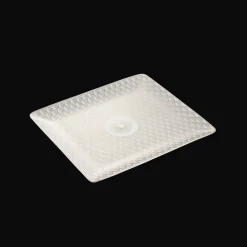 Christofle Porcelain Rectangular Tray Platinum Finish - 17 x 15 cm