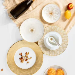 Christofle Porcelain Underplate Gold Finish