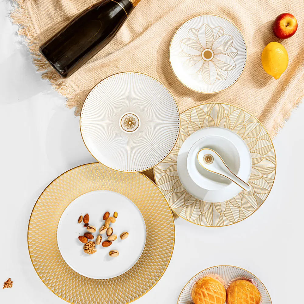 Christofle Porcelain Underplate Gold Finish