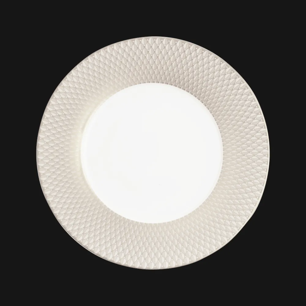 Christofle Porcelain Underplate Platinum Finish