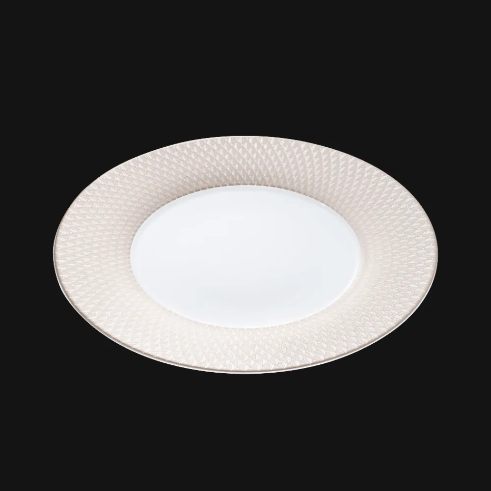 Christofle Porcelain Underplate Platinum Finish
